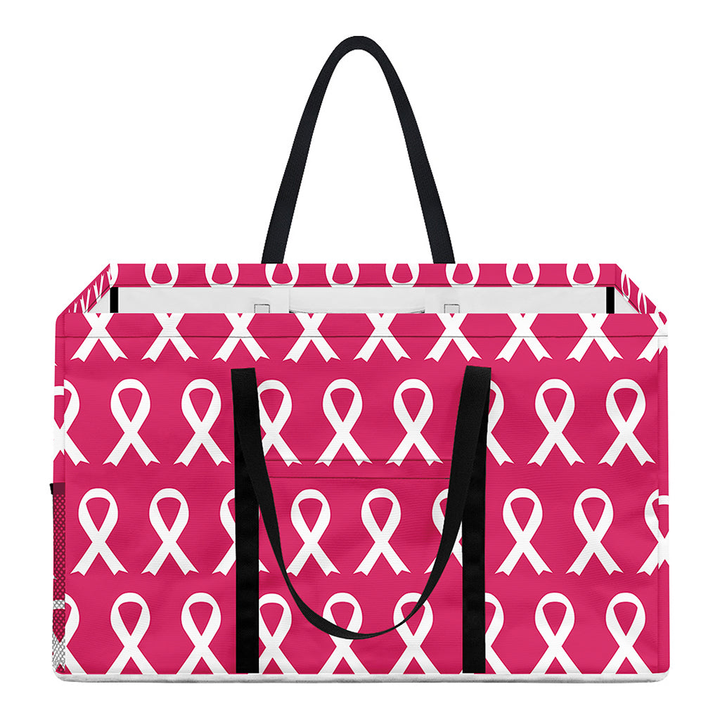 White And Pink Breast Cancer Print Utility Tote Bag