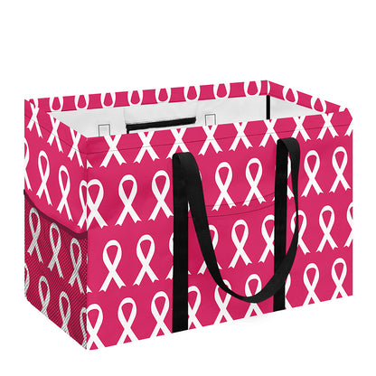 White And Pink Breast Cancer Print Utility Tote Bag