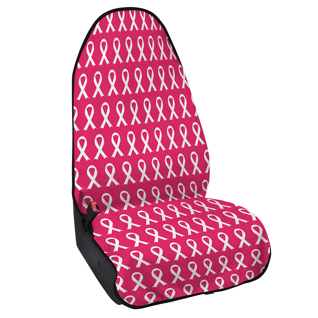 White And Pink Breast Cancer Print Waterproof Car Seat Cover
