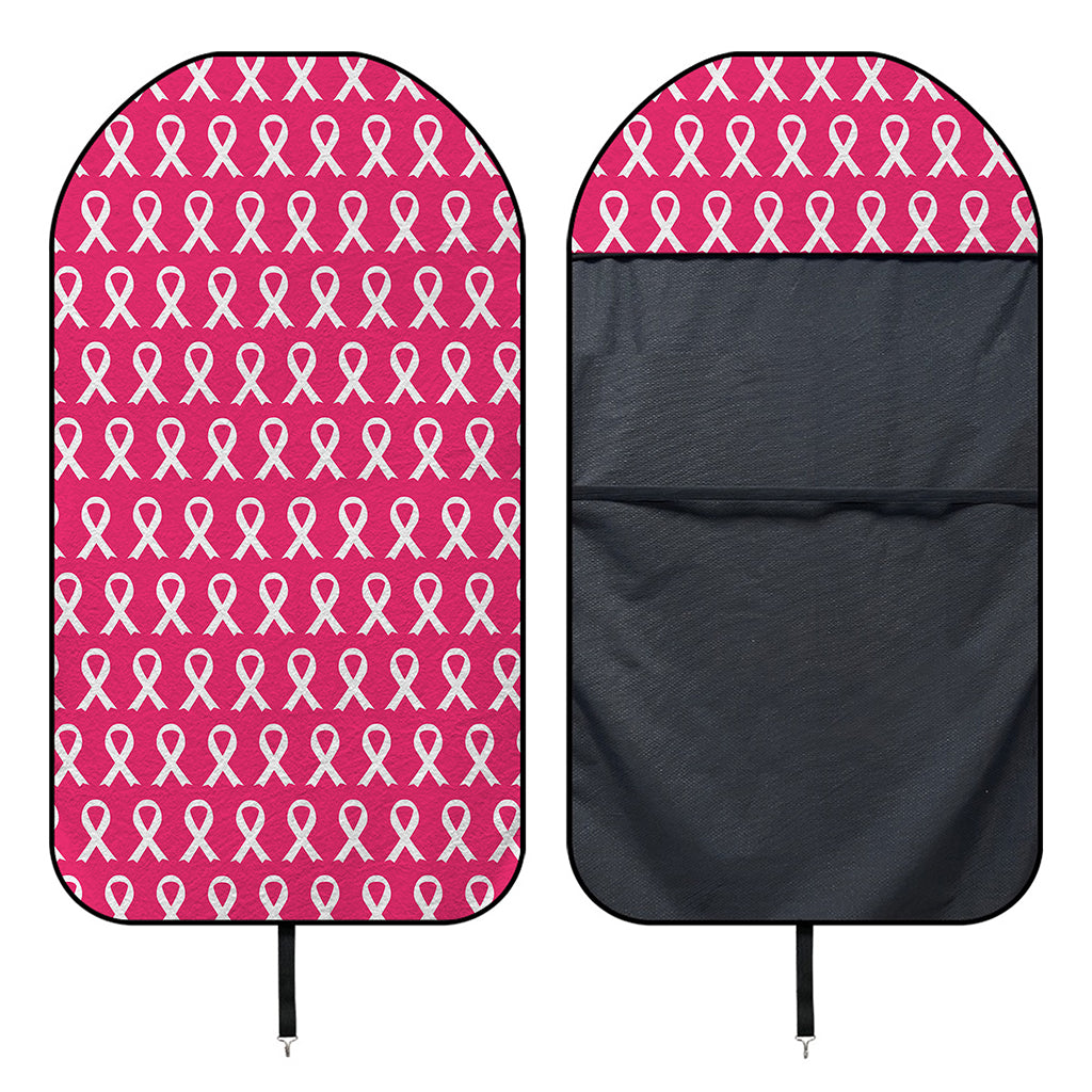 White And Pink Breast Cancer Print Waterproof Car Seat Cover