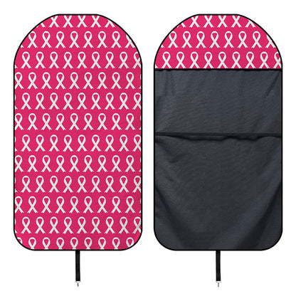 White And Pink Breast Cancer Print Waterproof Car Seat Cover