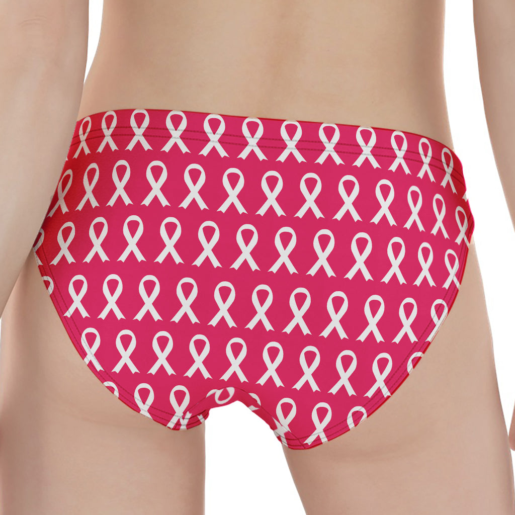 White And Pink Breast Cancer Print Women's Panties