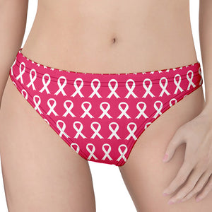 White And Pink Breast Cancer Print Women's Thong