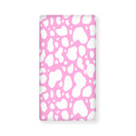 White And Pink Cow Print Baby Crib Sheet