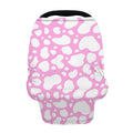 White And Pink Cow Print Baby Seat Cover
