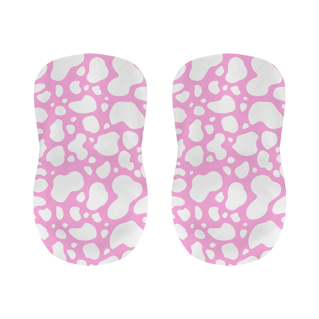 White And Pink Cow Print Bar Stool Covers