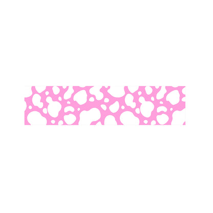 White And Pink Cow Print Bed Runner