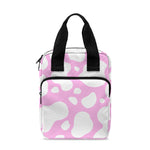 White And Pink Cow Print Bible Tote Bag