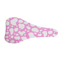 White And Pink Cow Print Bicycle Seat Cover