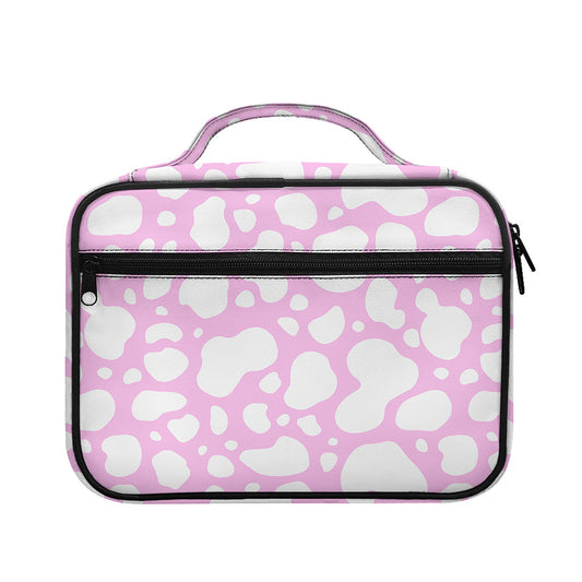 White And Pink Cow Print Briefcase Bible Bag