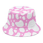 White And Pink Cow Print Bucket Hat