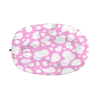 White And Pink Cow Print Car Side Mirror Covers