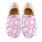 White And Pink Cow Print Casual Shoes