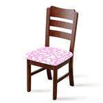 White And Pink Cow Print Chair Cushion Cover