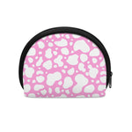White And Pink Cow Print Coin Purse