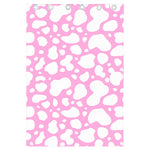 White And Pink Cow Print Curtain