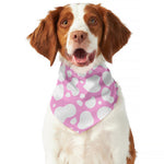 White And Pink Cow Print Dog Bandana