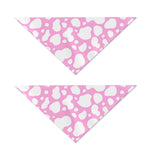 White And Pink Cow Print Dog Bandana