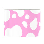White And Pink Cow Print Drum Lamp Shade