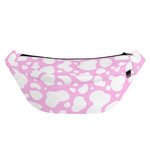 White And Pink Cow Print Fanny Pack