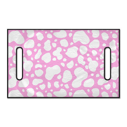 White And Pink Cow Print Golf Cart Seat Cover