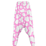 White And Pink Cow Print Hammer Pants