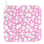 White And Pink Cow Print Hand Towel