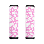 White And Pink Cow Print Handle Covers