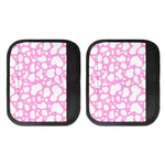 White And Pink Cow Print Handle Covers