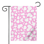 White And Pink Cow Print House Flag