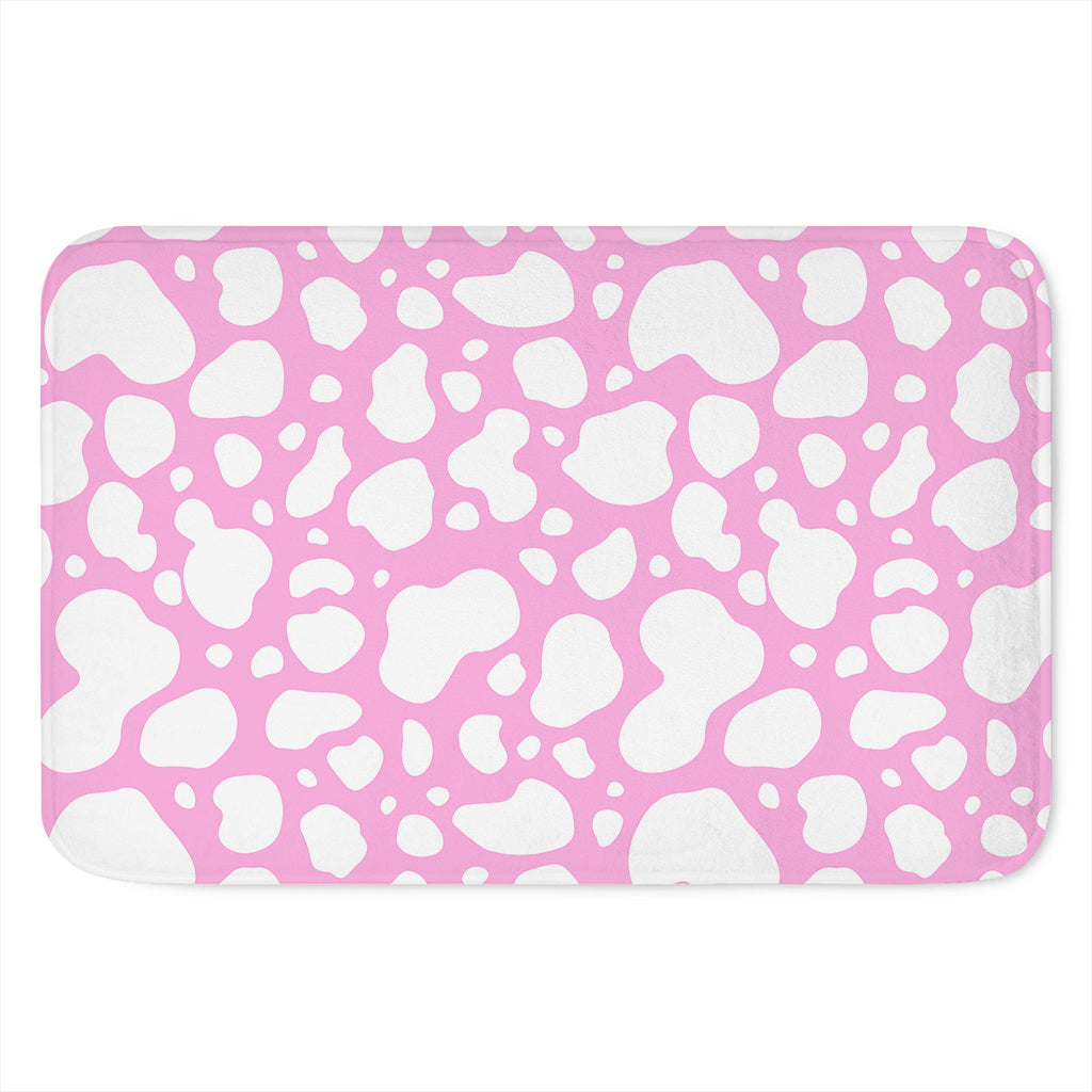 White And Pink Cow Print Indoor Door Mat