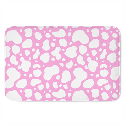 White And Pink Cow Print Indoor Door Mat