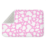 White And Pink Cow Print Indoor Door Mat