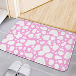 White And Pink Cow Print Indoor Door Mat