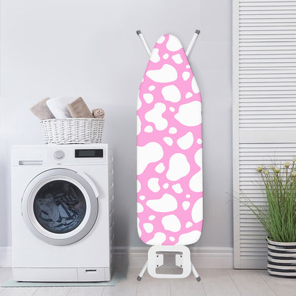 White And Pink Cow Print Ironing Board Cover