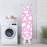 White And Pink Cow Print Ironing Board Cover