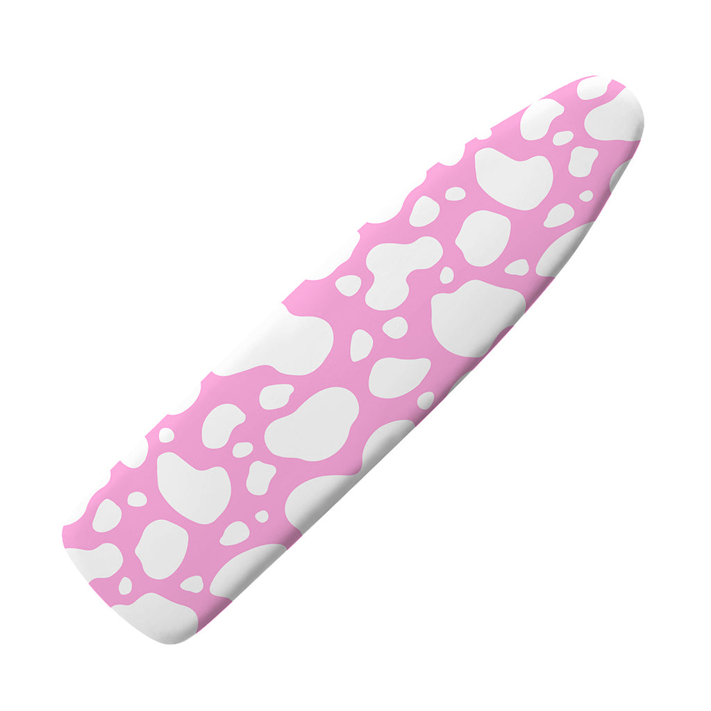 White And Pink Cow Print Ironing Board Cover