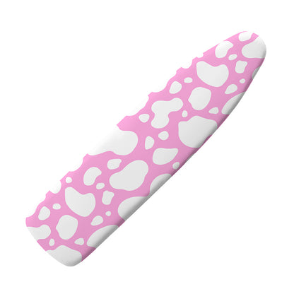 White And Pink Cow Print Ironing Board Cover