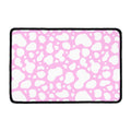 White And Pink Cow Print Kitchen Mat