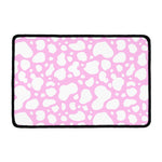 White And Pink Cow Print Kitchen Mat