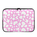 White And Pink Cow Print Laptop Sleeve
