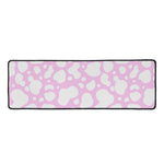 White And Pink Cow Print Long Kitchen Mat