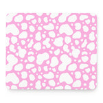 White And Pink Cow Print Mouse Pad