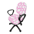 White And Pink Cow Print Office Chair Cover