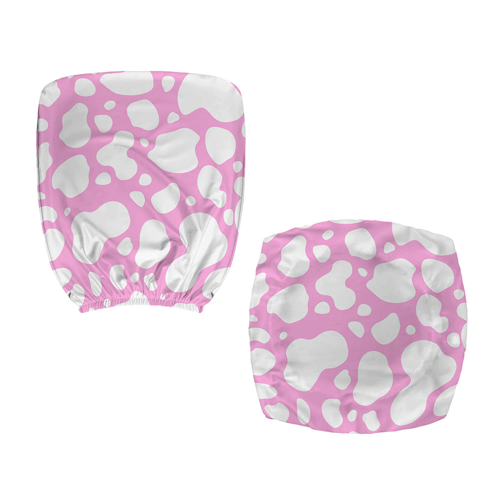 White And Pink Cow Print Office Chair Cover