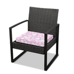 White And Pink Cow Print Outdoor Seat Cushion Cover