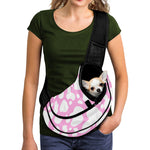 White And Pink Cow Print Pet Sling Carrier