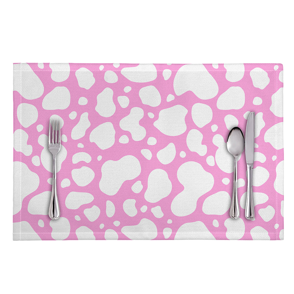 White And Pink Cow Print Placemat