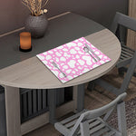 White And Pink Cow Print Placemat