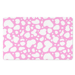 White And Pink Cow Print Polyester Doormat